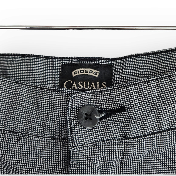 Vintage Lee Riders Casuals Micro Houndstooth High Waisted Taper Leg Pants 18 - Picture 4 of 7
